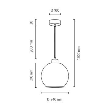 Lámpara colgante SVEA 1xE27/60W/230V - Certificado FSC