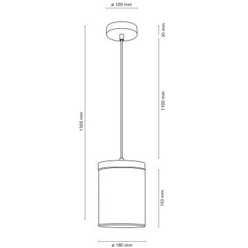 Lámpara colgante de cable MONSUN 1xE27/60W/230V pino – Certificado FSC