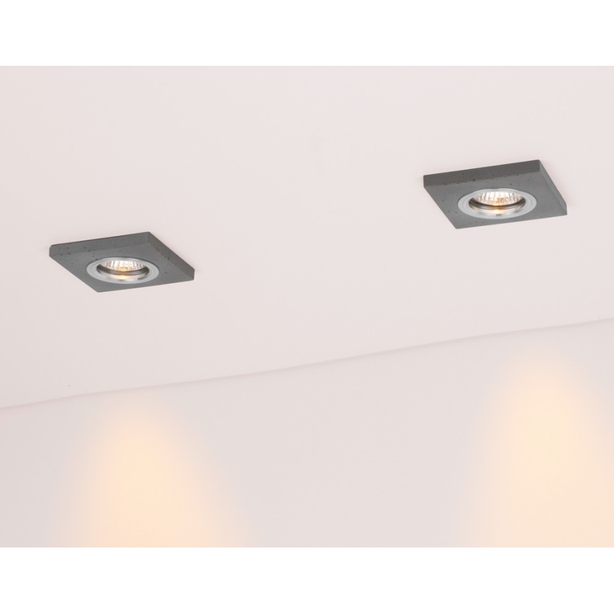 Lámpara empotrable LED VITAR 1xGU10/5W/230V CRI 90 concreto – FSC Certificado