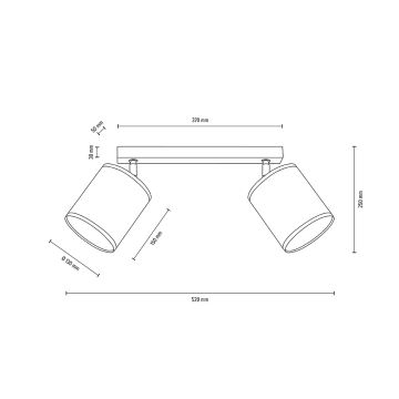 Foco de techo BOHO 2xE27/25W/230V roble - certificado FSC