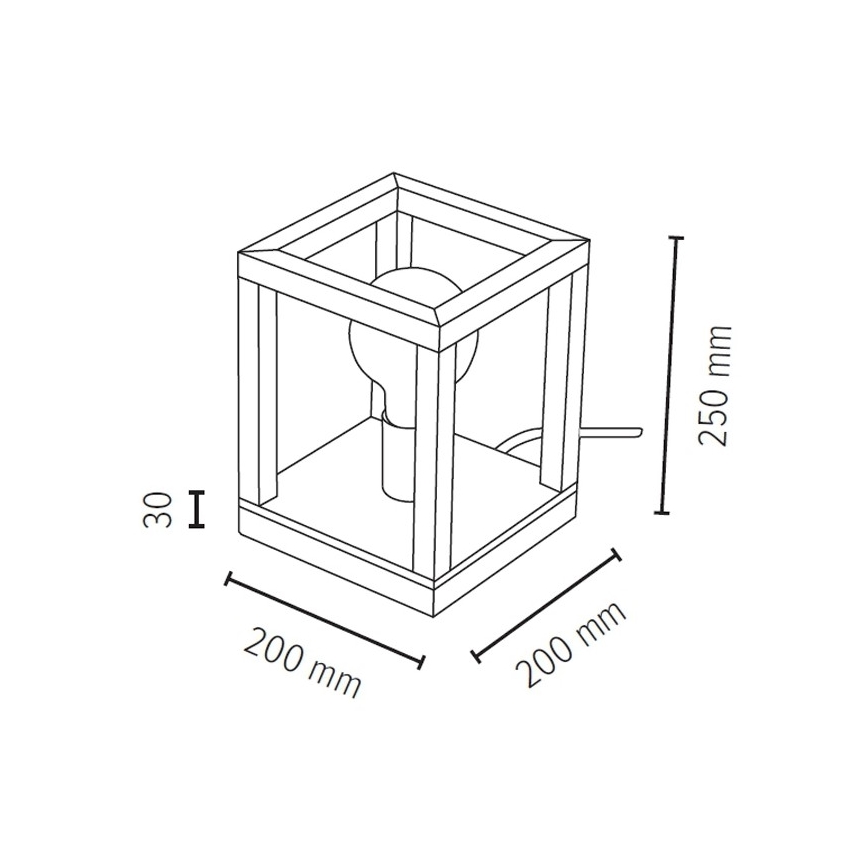 Lámpara de mesa KAGO 1xE27/60W/230V roble mate - Certificado FSC