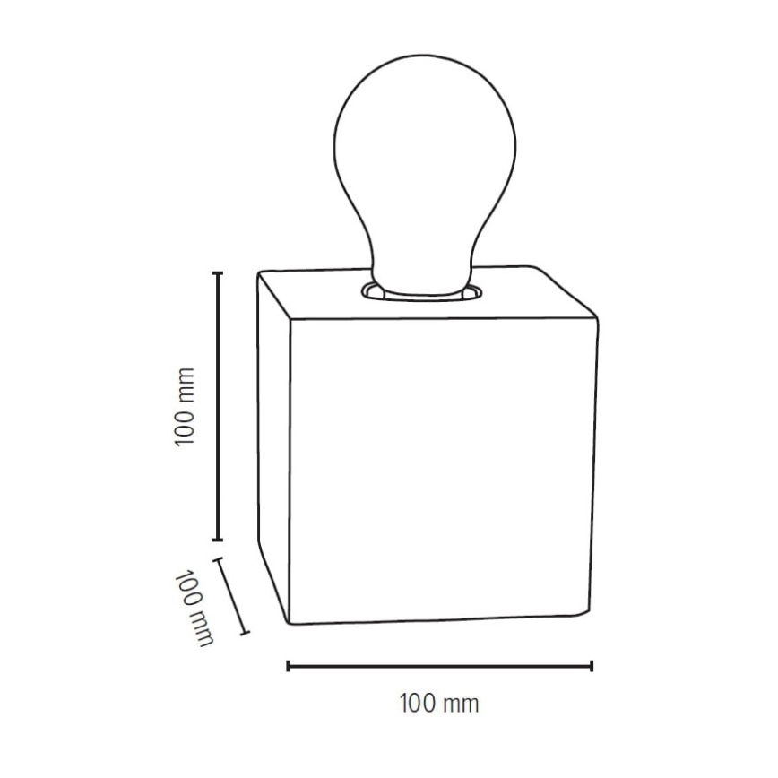 Lámpara de mesa TRONGO SQUARE 1xE27/25W/230V - Certificado FSC