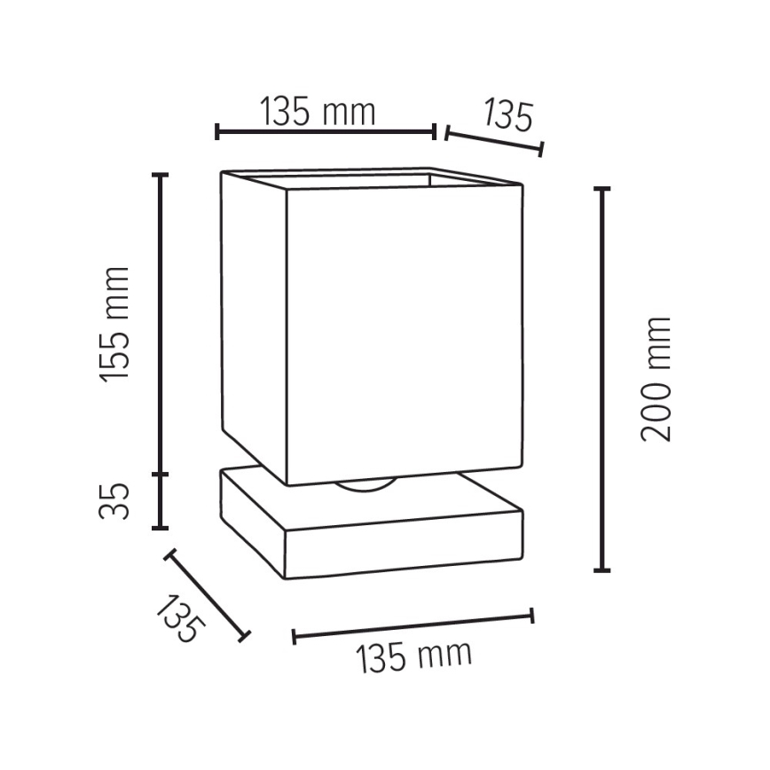 Lámpara de mesa INGER 1xE27/25W/230V - Certificado FSC