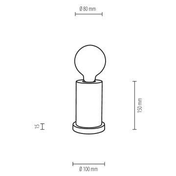 Lámpara de mesa TASSE 1xE27/25W/230V haya - Certificado FSC