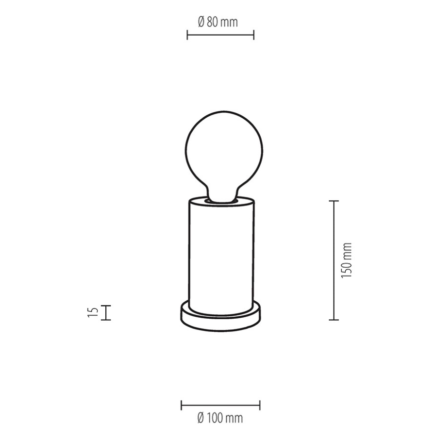 Lámpara de mesa TASSE 1xE27/25W/230V haya - Certificado FSC