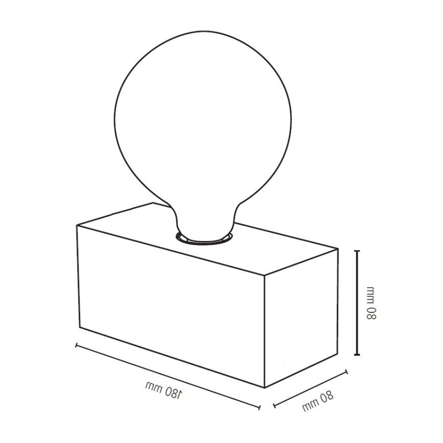 Lámpara de mesa THEO 1xE27/25W/230V - certificado FSC