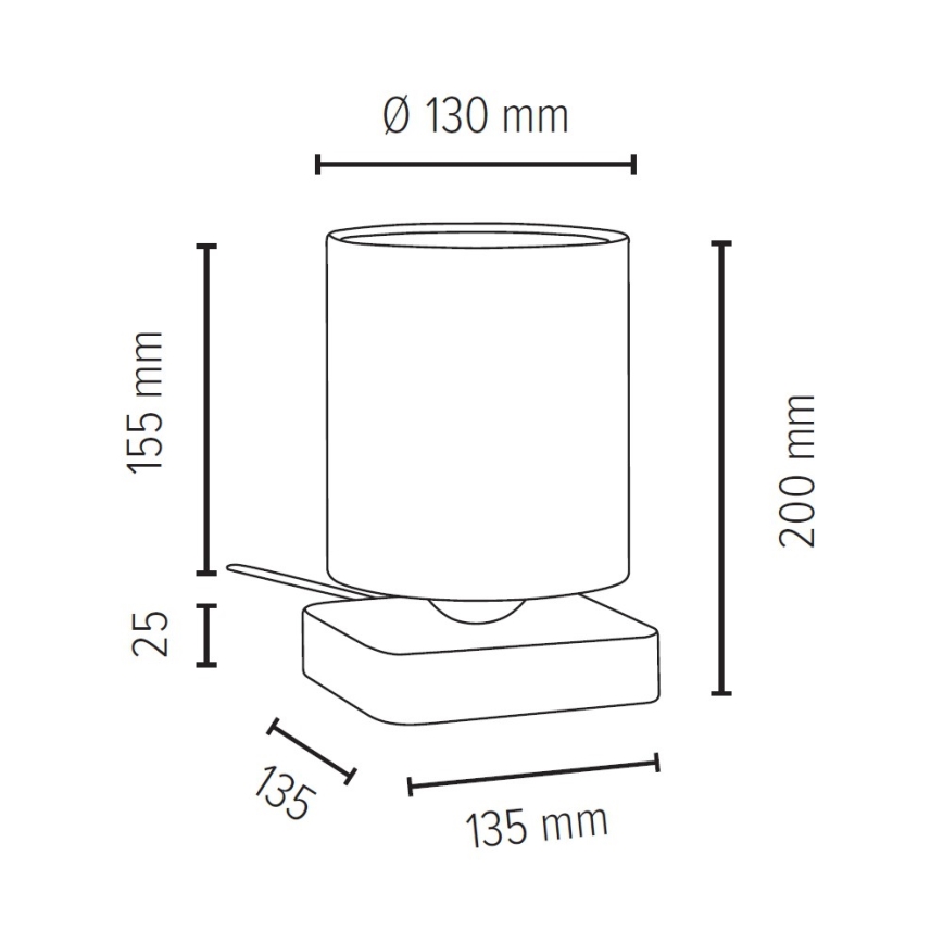 Lámpara de mesa JENTA 1xE27/25W/230V - Certificado FSC