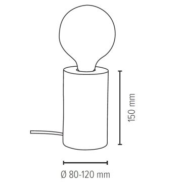 Lámpara de mesa TRABO 1xE27/25W/230V - Certificado FSC