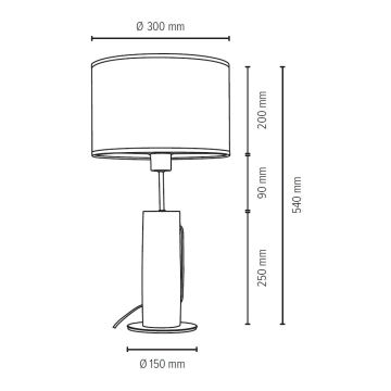 Lámpara de mesa PINO 1xE27/40W/230V – Certificado FSC