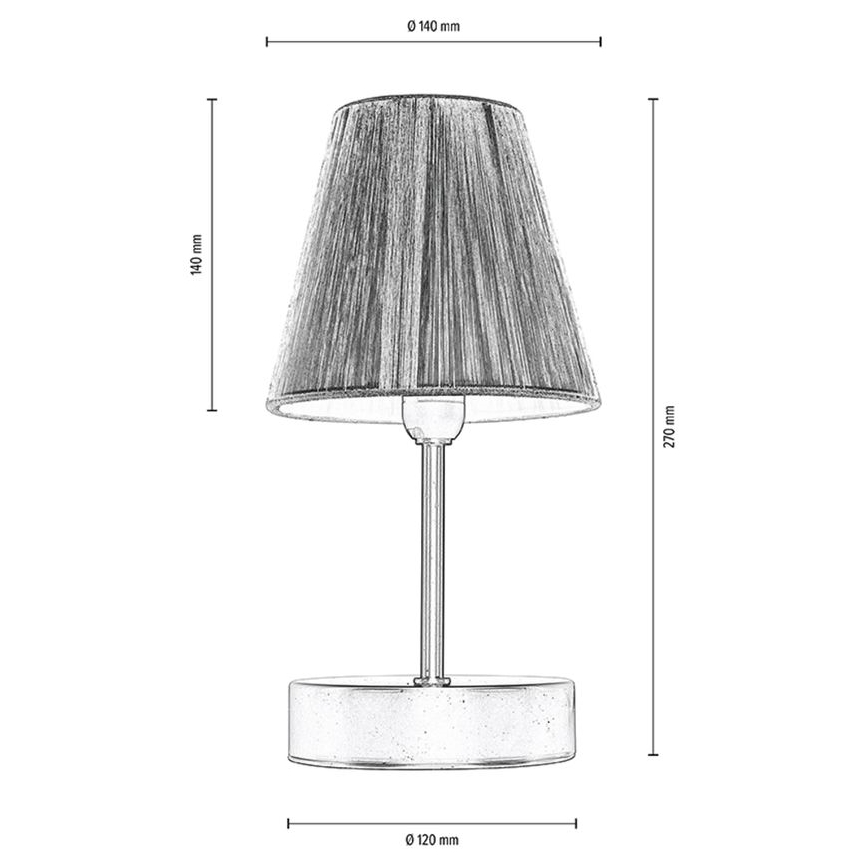 Lámpara de mesa MILA 1xE14/25W/230V birch – FSC Certificado