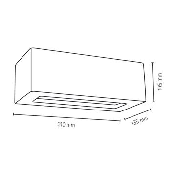 Aplique BLOCK 1xE27/40W/230V - Certificado FSC