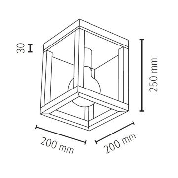 Plafón KAGO 1xE27/60W/230V roble mate - Certificado FSC