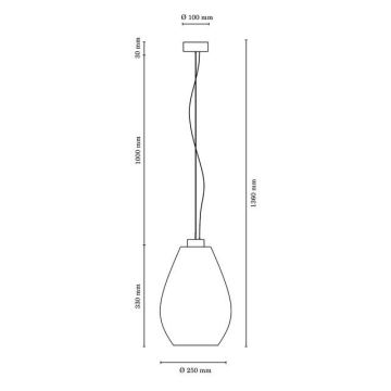 Lámpara colgante PIRO 1xE27/60W/230V - Certificado FSC