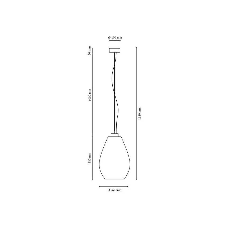 Lámpara colgante PIRO 1xE27/60W/230V - Certificado FSC