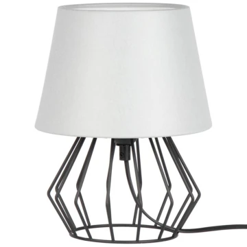 Spot-Light - Lámpara de mesa MANGOO 1xE27/40W/230V gris/negro - Certificado FSC
