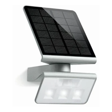 STEINEL 671013 - Reflector solar LED con sensor XSolar L-S 1,2W/LED plateado