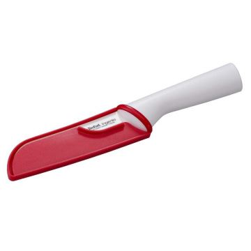 Tefal - Cerámico cuchillo santoku INGENIO 13 cm blanco/rojo