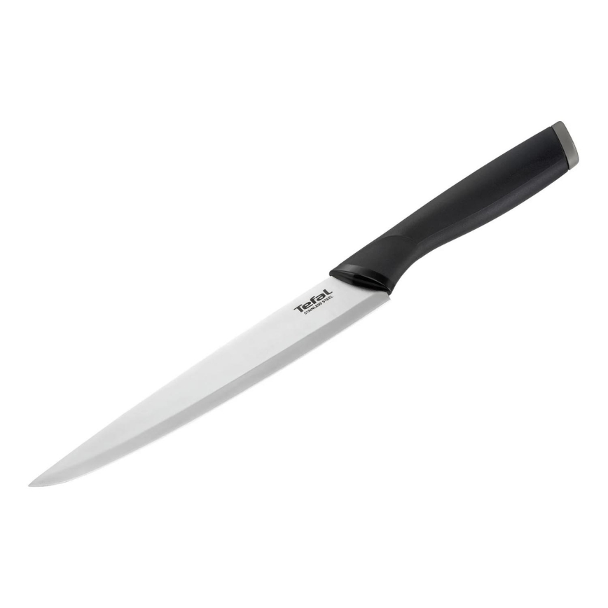 Tefal - Cuchillo de acero inoxidable COMFORT 20 cm cromo/negro