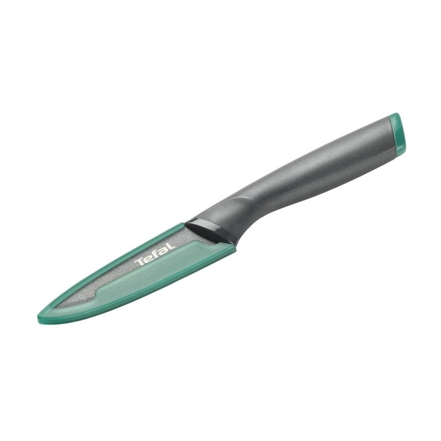 Tefal - Cuchillo de acero inoxidable FRESH KITCHEN 9 cm gris/verde