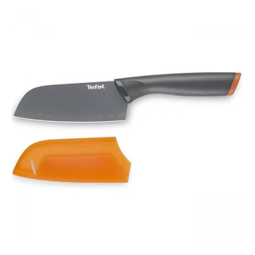 Tefal - Cuchillo de acero inoxidable santoku FRESH KITCHEN 12 cm gris/naranja