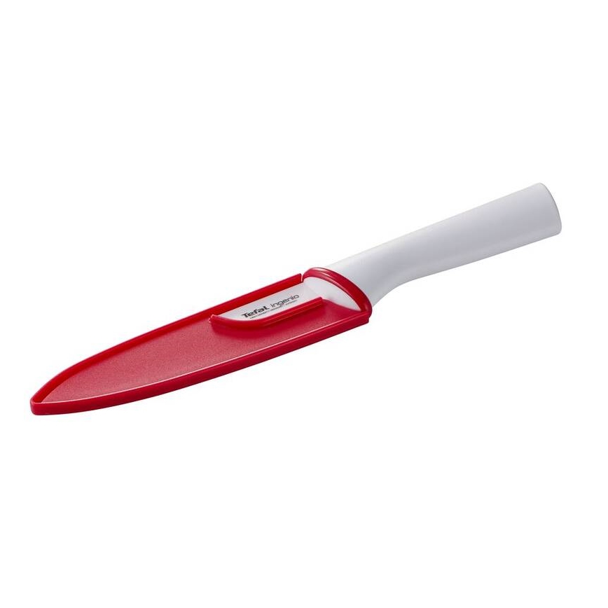 Tefal - Cuchillo de cerámica chef INGENIO 16 cm blanco/rojo