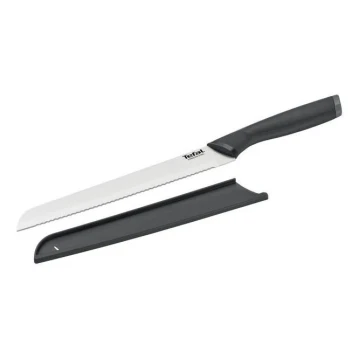 Tefal - Cuchillo de pan de acero inoxidable COMFORT 20 cm cromo/negro