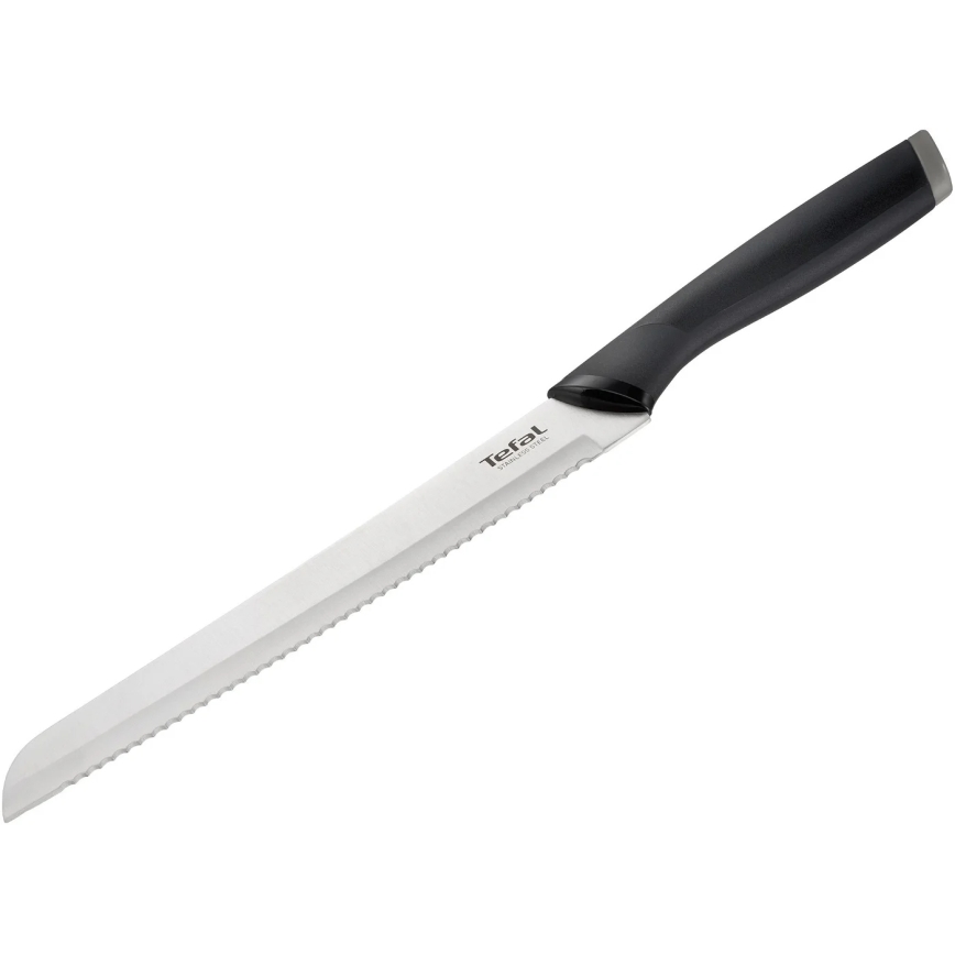 Tefal - Cuchillo de pan de acero inoxidable COMFORT 20 cm cromo/negro