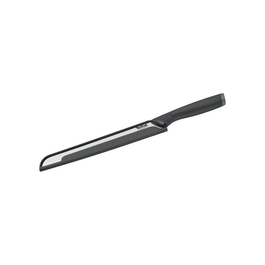 Tefal - Cuchillo de pan de acero inoxidable COMFORT 20 cm cromo/negro