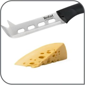 Tefal - Cuchillo para queso de acero inoxidable COMFORT 12 cm cromo/negro