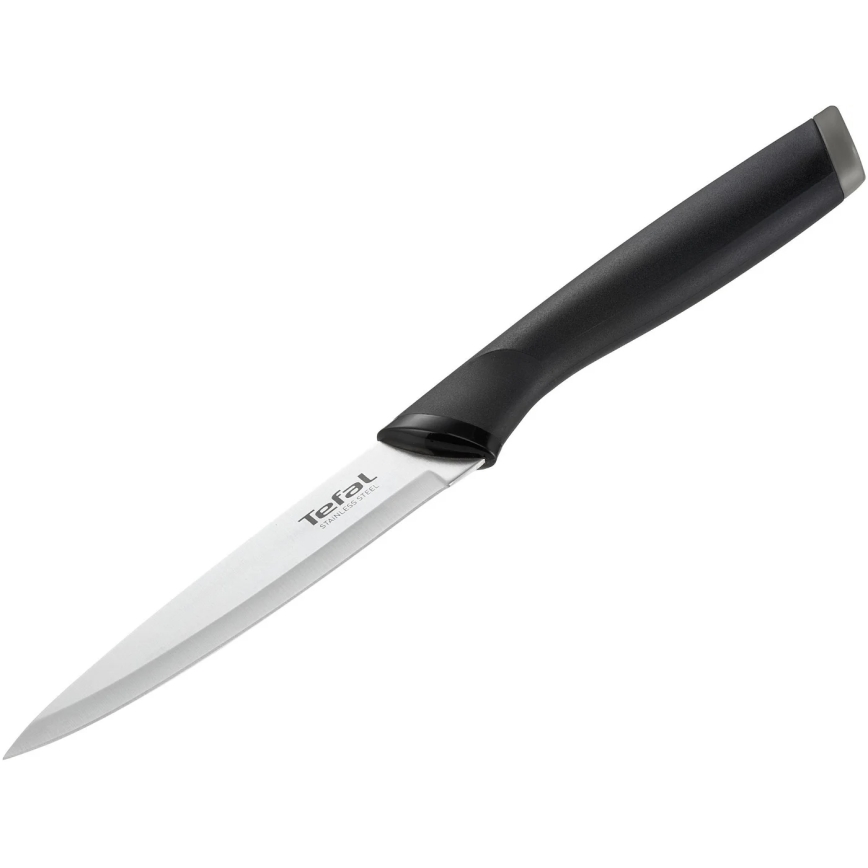 Tefal - Cuchillo universal de acero inoxidable COMFORT 12 cm cromo/negro