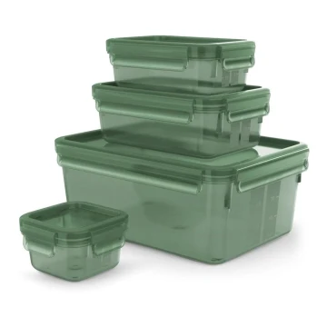 Tefal - Juego de tarros para alimentos 4 pz MASTER SEAL ECO Verde