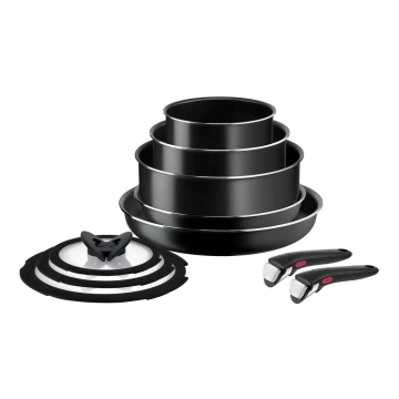 Tefal - Juego de vajilla 10 pz INGENIO EASY COOK & CLEAN BLACK