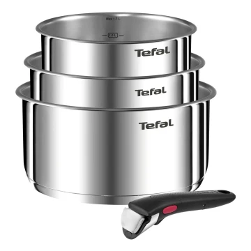 Tefal - Juego de vajilla 4 pz INGENIO EMOTION acero inoxidable