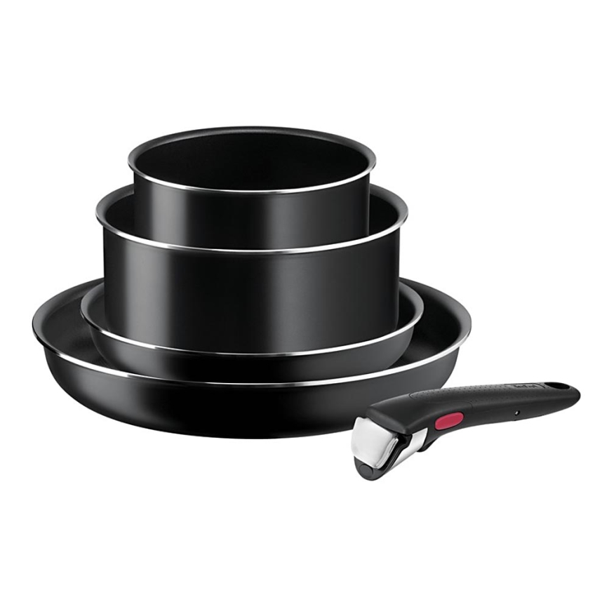 Tefal - Juego de vajilla 5 pz INGENIO EASY COOK & CLEAN BLACK