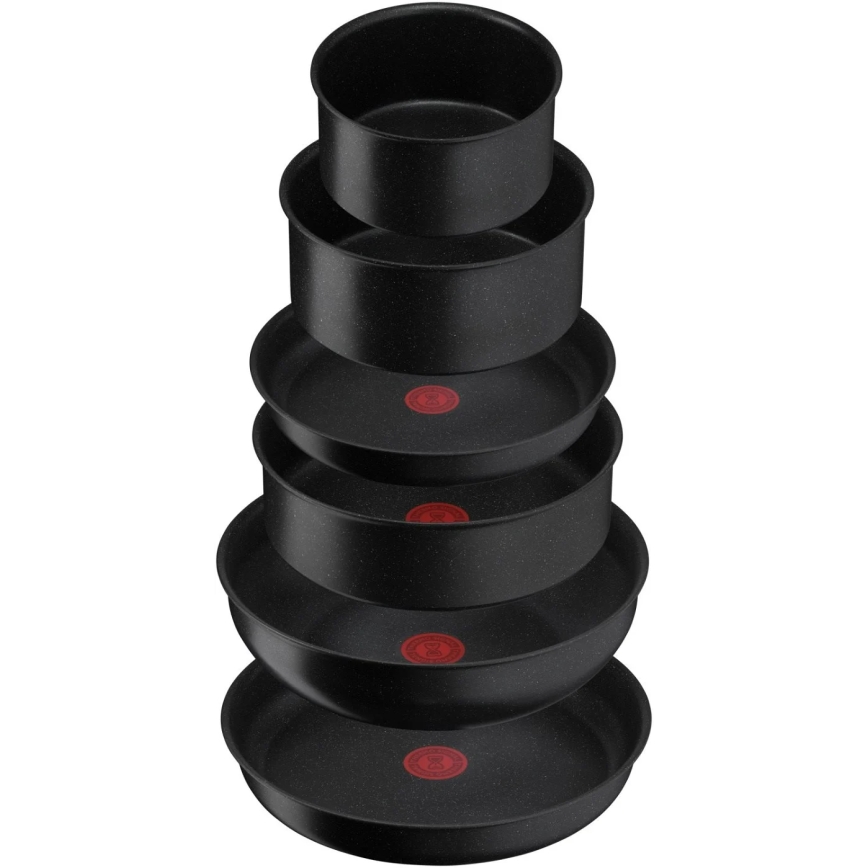 Tefal - Juego de vajilla 7 pz INGENIO BLACK STONE