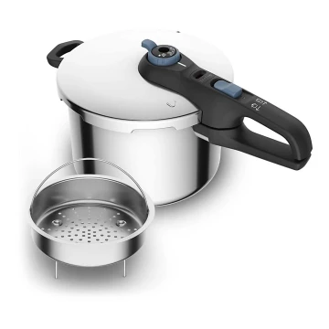 Tefal - Olla a presión 6 l SECURE TRENDY acero inoxidable