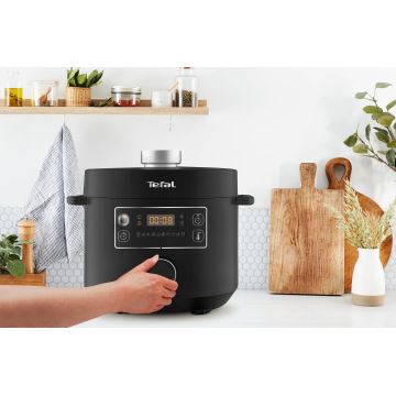 Tefal - Olla eléctrica multifunción TURBO CUISINE 4,8 l 1090W/230V negro