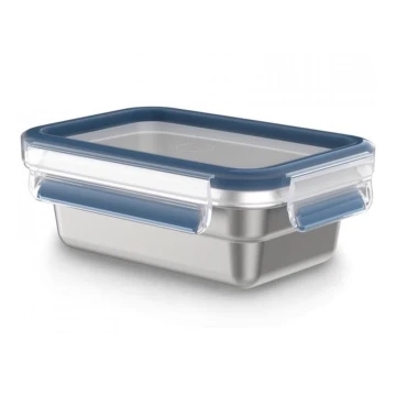 Tefal - Recipiente de comida 0,5 l MSEAL STEEL azul/acero inoxidable