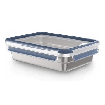 Tefal - Recipiente de comida 1,2 l MSEAL STEEL azul/acero inoxidable