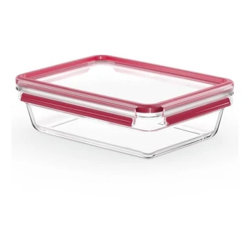 Tefal - Recipiente de comida 2 l MSEAL GLASS rojo/tarros