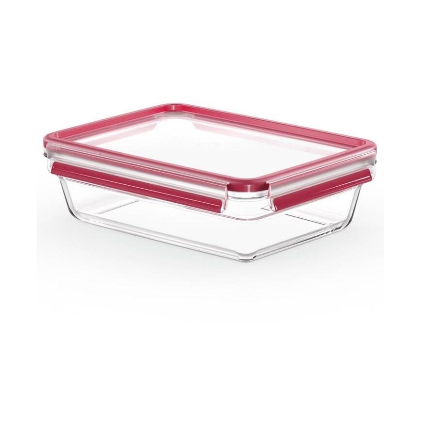 Tefal - Recipiente de comida 2 l MSEAL GLASS rojo/tarros