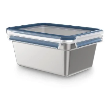 Tefal - Recipiente de comida 2 l MSEAL STEEL azul/acero inoxidable