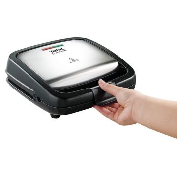 Tefal - Sandwichera CROC TIME 700W/230V negro/cromo