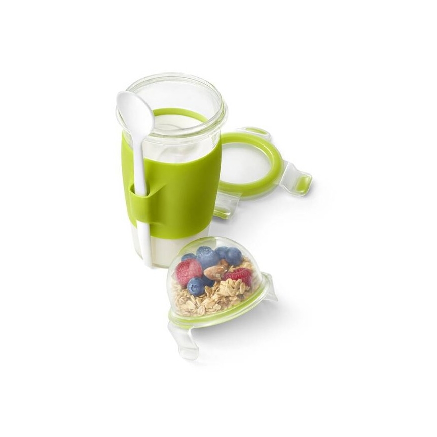 Tefal - Tarro de yogur con cuchara 0,45 l MASTER SEAL TO GO Verde