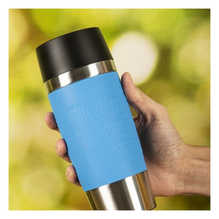 Tefal - Taza de viaje 360 ml TRAVEL MUG acero inoxidable/azul claro