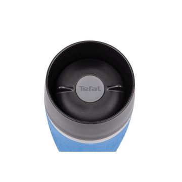 Tefal - Taza de viaje 360 ml TRAVEL MUG acero inoxidable/azul claro