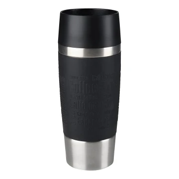 Tefal - Taza de viaje 360 ml TRAVEL MUG acero inoxidable/negro