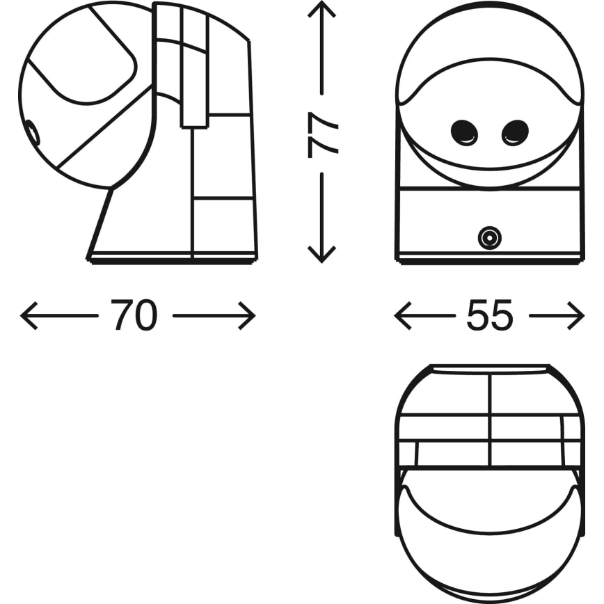 Telefunken 306404TF - Sensor de movimiento para exterior 180° IP44 plata