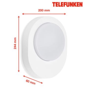 Telefunken 312006TF - Aplique LED para exterior LED/8W/230V IP44 blanco