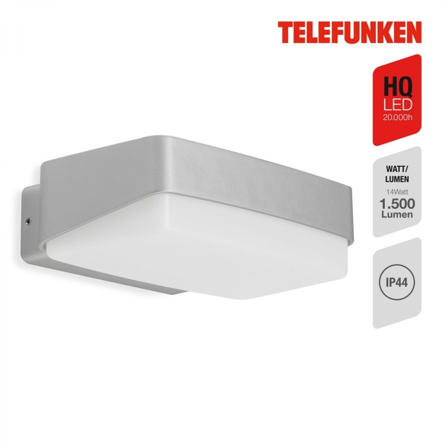 Telefunken 312204TF - Aplique LED para exterior LED/14W/230V IP44